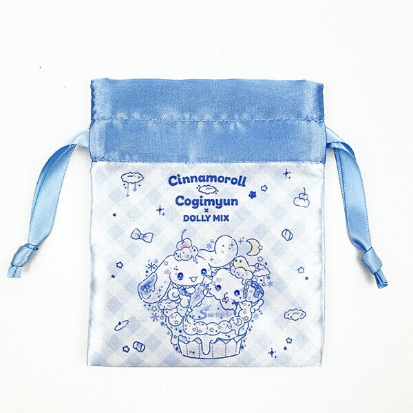 サンリオ シナモロール こぎみゅん DOLLY MIX  ミニ巾着 巾着袋 コラボ ブルー