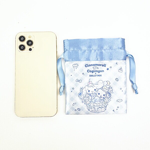 サンリオ シナモロール こぎみゅん DOLLY MIX  ミニ巾着 巾着袋 コラボ ブルー