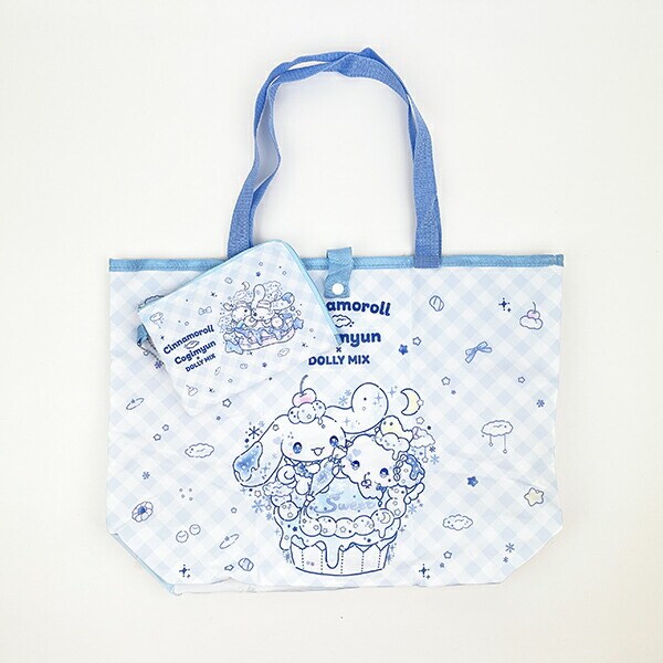 サンリオ シナモロール こぎみゅん DOLLY MIX  折りたたみエコバッグ コラボ ブルー