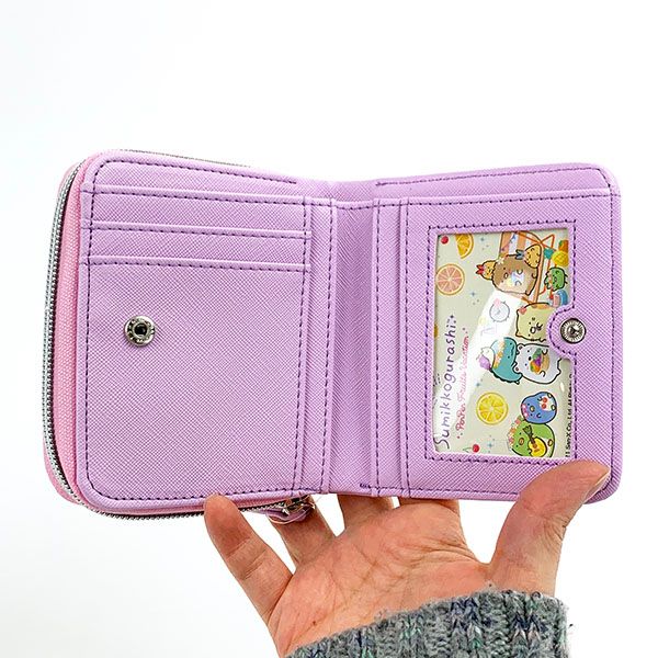 dショッピング |すみっコぐらし 折り財布 パープル 財布 二