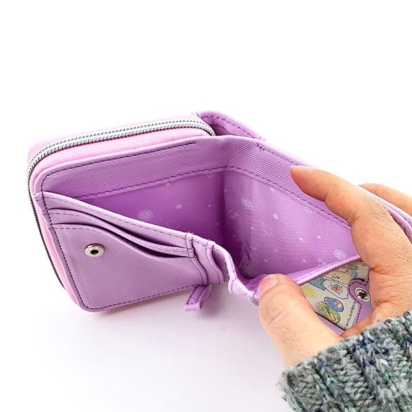 dショッピング |すみっコぐらし 折り財布 パープル 財布 二つ折り