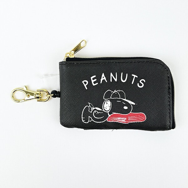 スヌーピー 野球 リール付きマルチケース パスケース 定期入れ SNOOPY