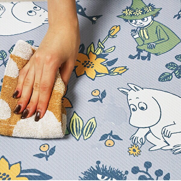 ムーミン (ムーミンと草花) キッチンマット【45cm×120cm】 MOOMIN