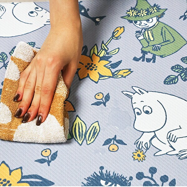 ムーミン (ムーミンと草花) キッチンマット【45cm×180cm】 MOOMIN