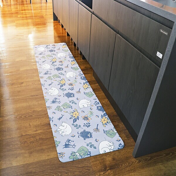 ムーミン (ムーミンと草花) キッチンマット【45cm×180cm】 MOOMIN