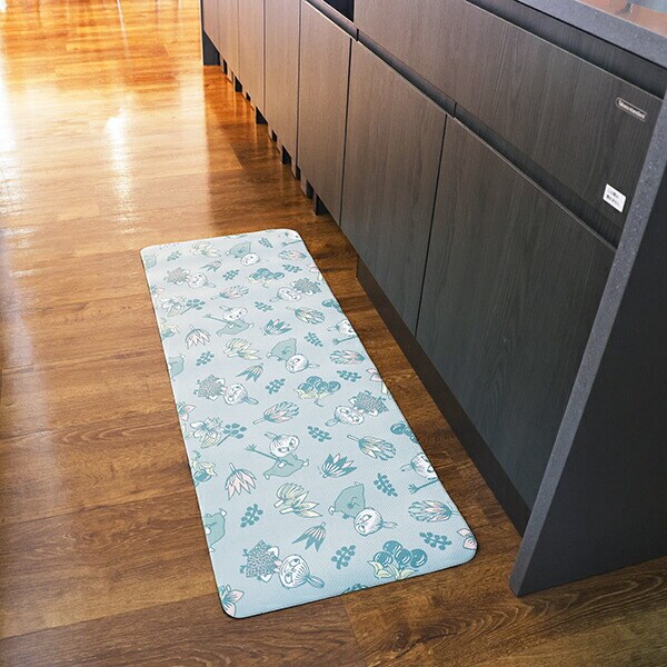 ムーミン (ボタニカルグリーン/リトルミイ) キッチンマット【45cm×120cm】 MOOMIN