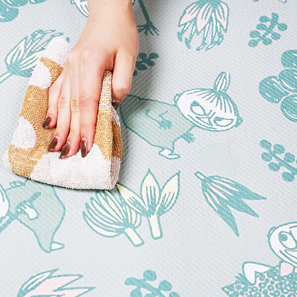 ムーミン (ボタニカルグリーン/リトルミイ) キッチンマット【45cm×180cm】 MOOMIN