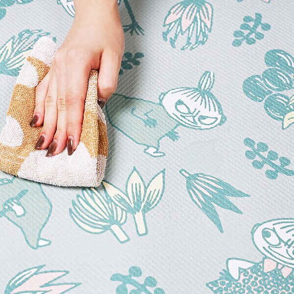 ムーミン (ボタニカルグリーン/リトルミイ) キッチンマット【45cm×240cm】 MOOMIN