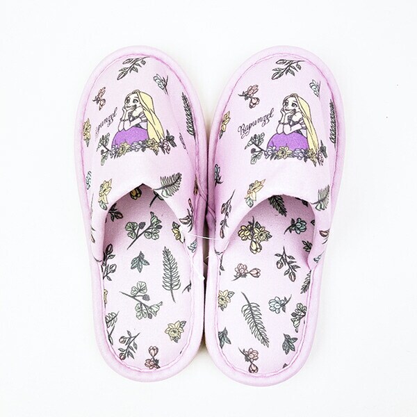 ディズニー ラプンツェル フォレストプラント スリッパ 約22cm~24cm対応 ルームシューズ パープル Disney