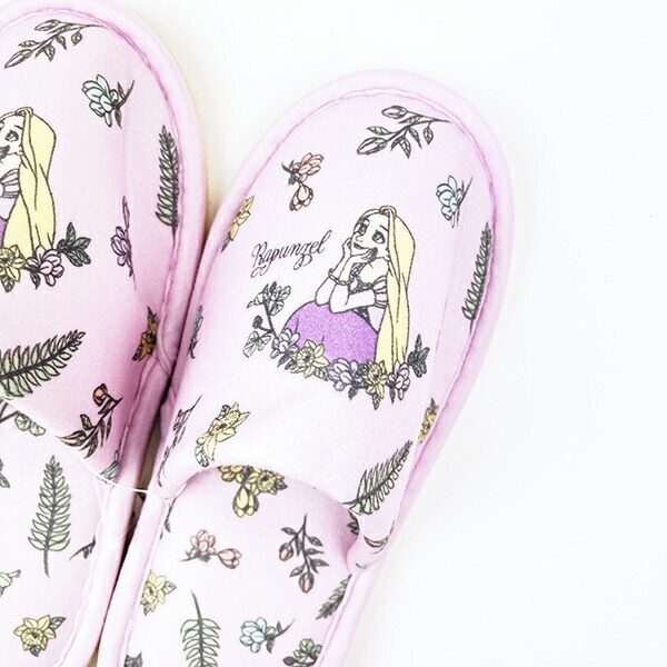 ディズニー ラプンツェル フォレストプラント スリッパ 約22cm～24cm対応 ルームシューズ パープル Disney