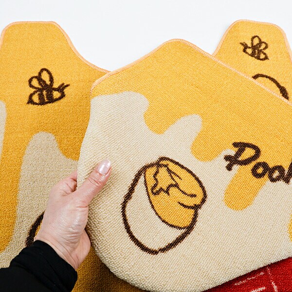 ディズニー くまのプーさん トイレタリー2点セット (トイレマット・蓋カバーセット) ハニーライフ Disney