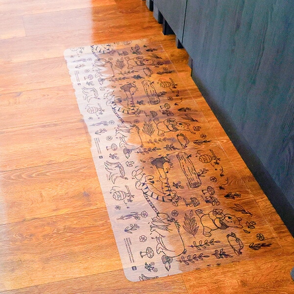 ディズニー くまのプーさん 透明キッチンマット フォレストプー(S) Disney 【45×120cm】