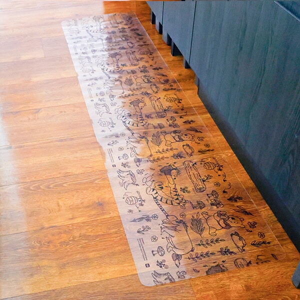 ディズニー くまのプーさん 透明キッチンマット フォレストプー(L) Disney 【45×180cm】