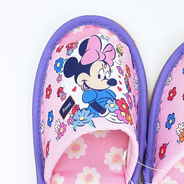 ディズニー ミニーマウス スリッパ フラワーファーム (22～24cm)  キッチン Disney
