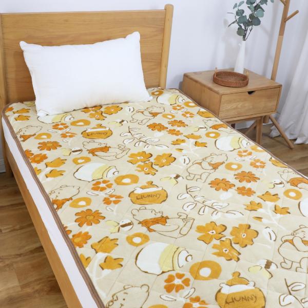 ディズニー くまのプーさん 敷パッド(ワームオレンジ) 寝具用品 シングルサイズ Disney