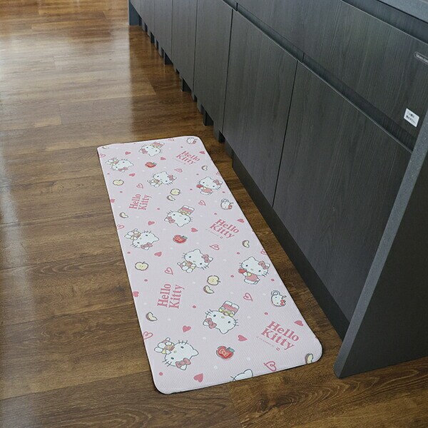 サンリオ ハローキティ (アップルピンク) キッチンマット【45cm×120cm】 Sanrio