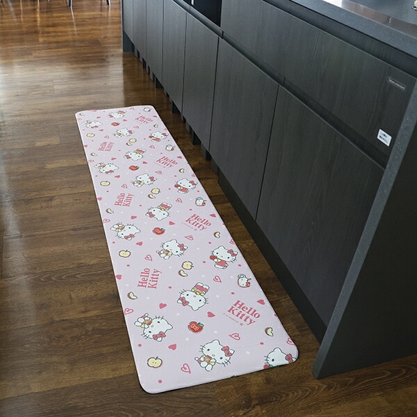 サンリオ ハローキティ (アップルピンク) キッチンマット【45cm×180cm】 Sanrio