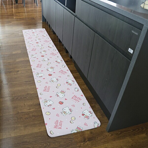 サンリオ ハローキティ (アップルピンク) キッチンマット【45cm×240cm】 Sanrio