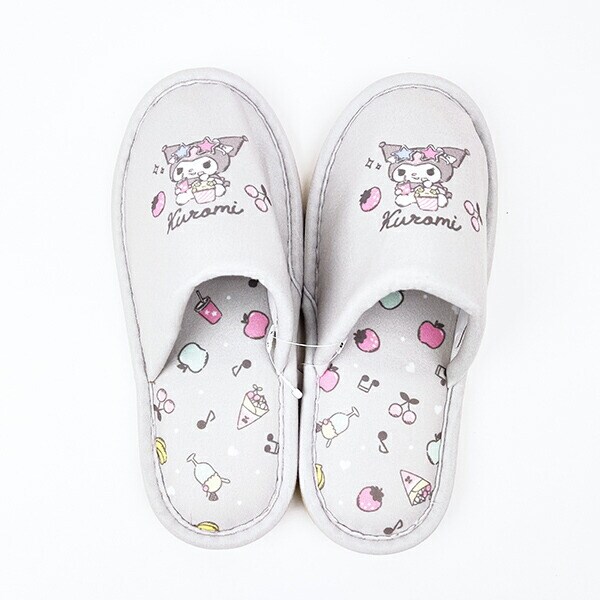 サンリオ クロミ ポップスイート スリッパ 約22cm~24cm対応 ルームシューズ グレー