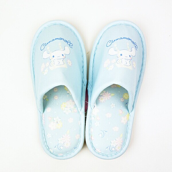 サンリオ シナモロール ゆらゆらフラワー スリッパ 約22cm～24cm対応 ルームシューズ ブルー
