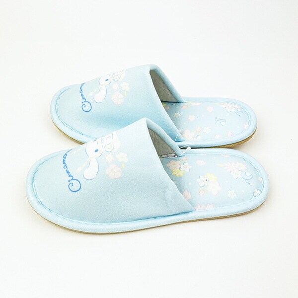 サンリオ シナモロール ゆらゆらフラワー スリッパ 約22cm～24cm対応 ルームシューズ ブルー