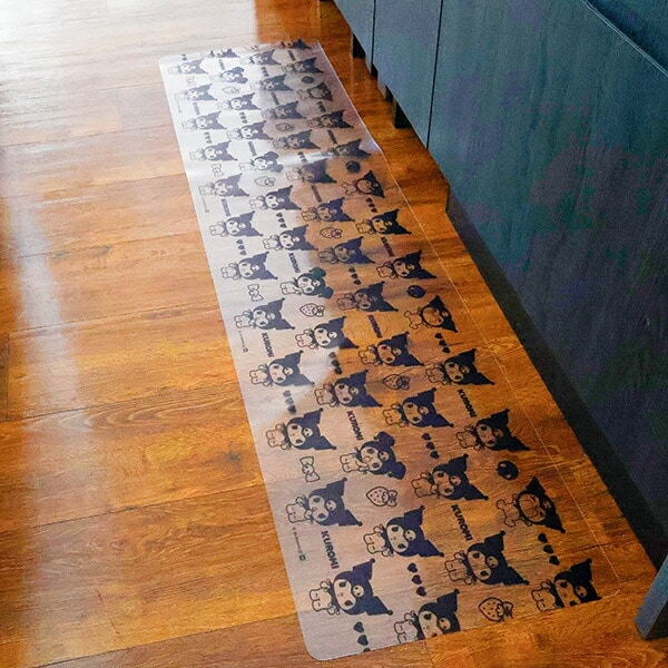 サンリオ クロミ 透明キッチンマット モノクロ並び(L) Sanrio 【45×180cm】