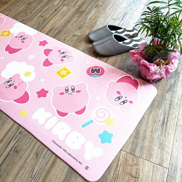 星のカービィ ふわふわお散歩 PVCキッチンマット(H45×W240cm)