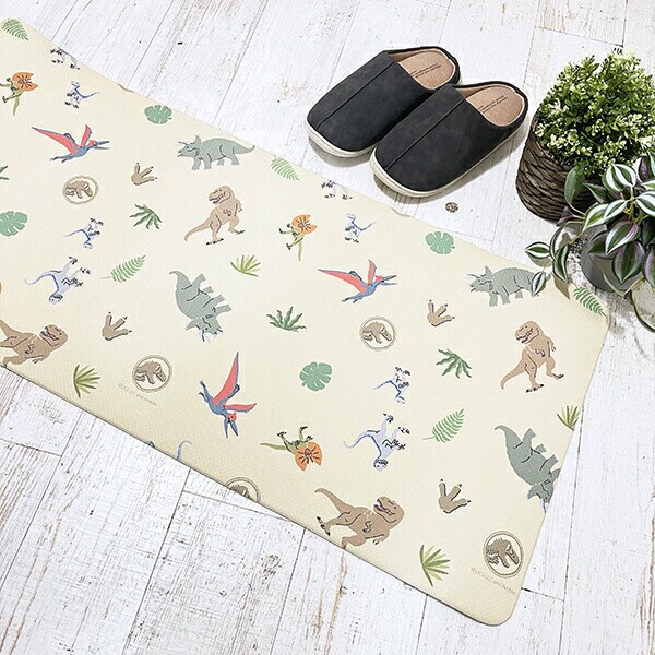 ジェラシックワールド キッチンマット ダイナソーライフ 【45cm×120cm】