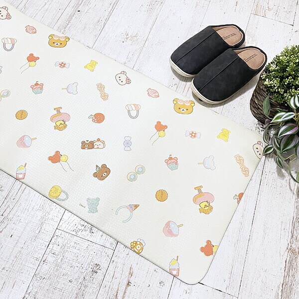 リラックマ キッチンマット おかしいっぱい 【45cm×180cm】