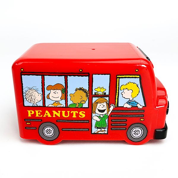 peanuts スヌーピー バス型ランチケース 弁当箱　ランチ　バス型　スヌーピー レッド