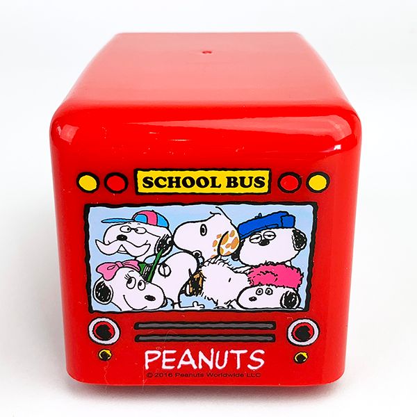 peanuts スヌーピー バス型ランチケース 弁当箱　ランチ　バス型　スヌーピー レッド