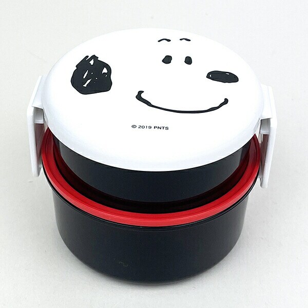 スヌーピー フェイス 丸型ランチボックス2段 弁当箱 SNOOPY