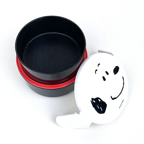 スヌーピー フェイス 丸型ランチボックス2段 弁当箱 SNOOPY