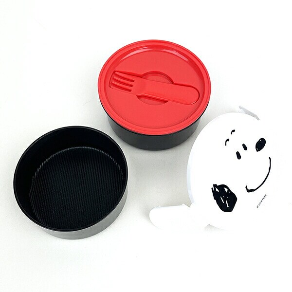 スヌーピー フェイス 丸型ランチボックス2段 弁当箱 SNOOPY