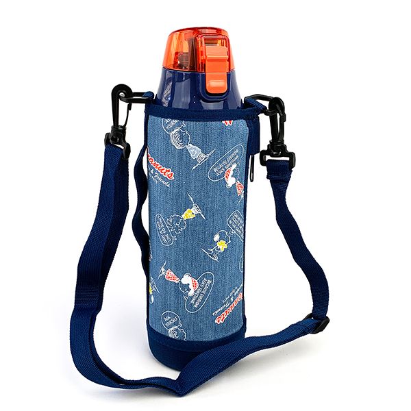 スヌーピー ダイレクトステンレスボトル ストライプ sn 青 グッズ