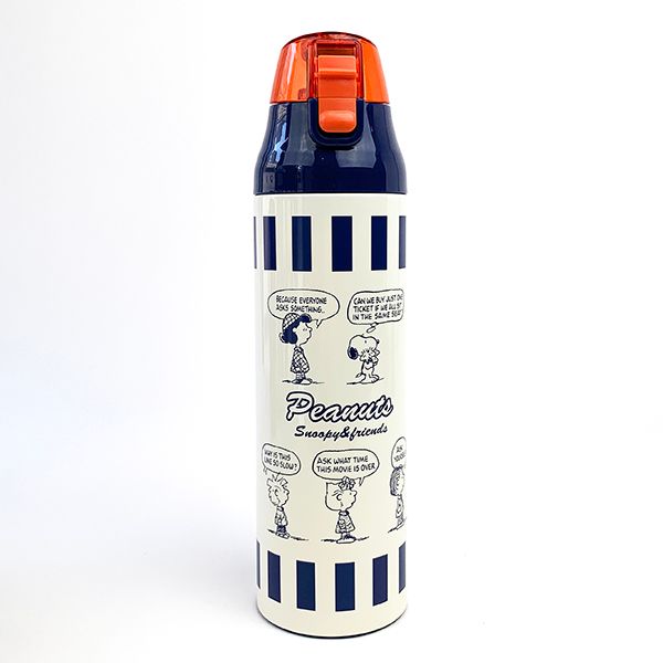 スヌーピー ダイレクトステンレスボトル ストライプ sn 青 グッズ