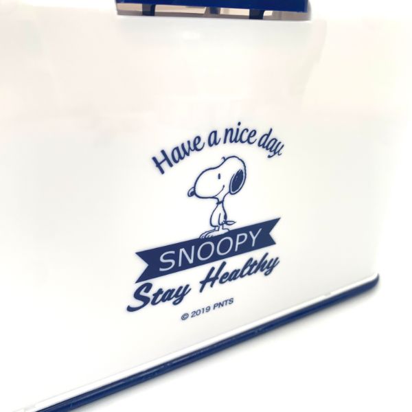 スヌーピー SNOOPY マスクケース マスク ストッカー バネ式 リフトアップ シンプル ワンタッチ ケース ホワイト グッズ