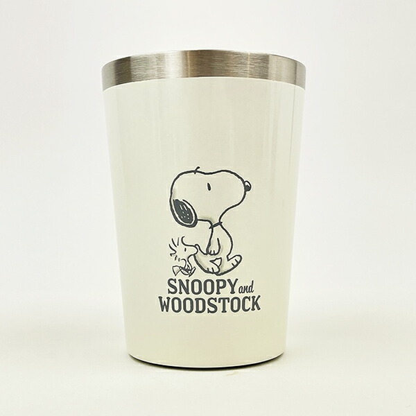 スヌーピー  コンビニコーヒー ステンレスタンブラー(M) ホワイト コップ  SNOOPY