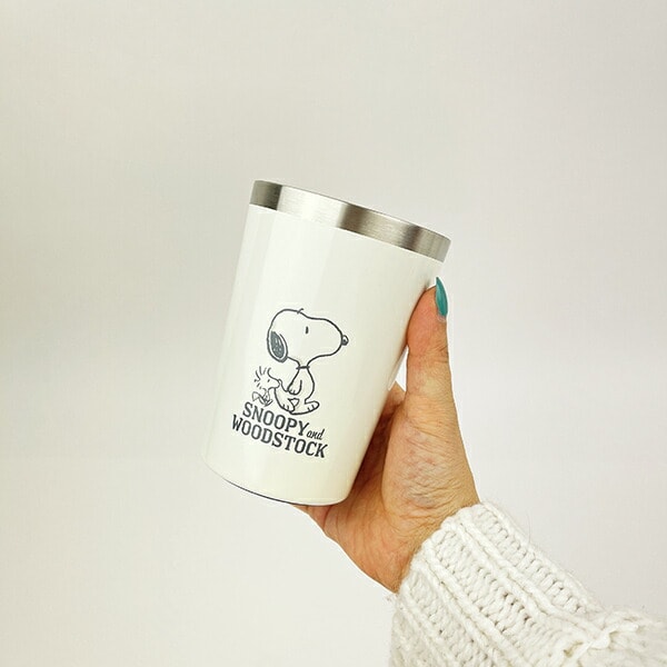 スヌーピー  コンビニコーヒー ステンレスタンブラー(M) ホワイト コップ  SNOOPY
