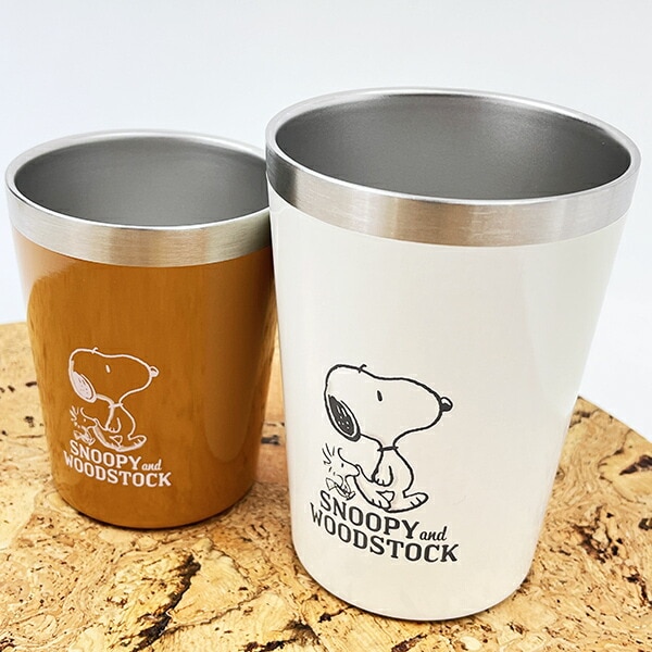 スヌーピー  コンビニコーヒー ステンレスタンブラー(M) ホワイト コップ  SNOOPY