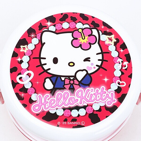 サンリオ ハローキティ 丸型ランチボックス2段（フォーク付き） お弁当箱 日本製 Sanrio