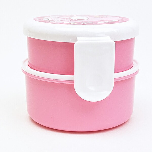 サンリオ マイメロディ 丸型ランチボックス2段（フォーク付き） お弁当箱 日本製 Sanrio