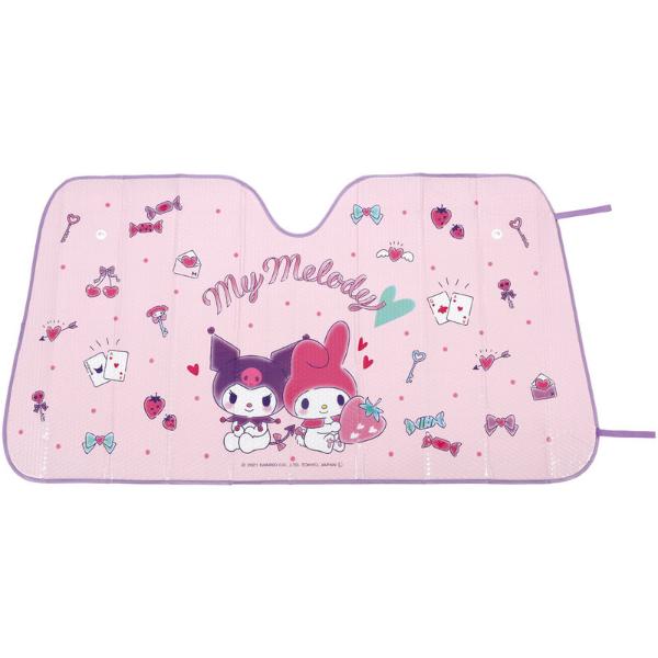 サンリオ マイメロディ＆クロミ オトナカワイイ サンシェード カー用品 車用品 Sanrio