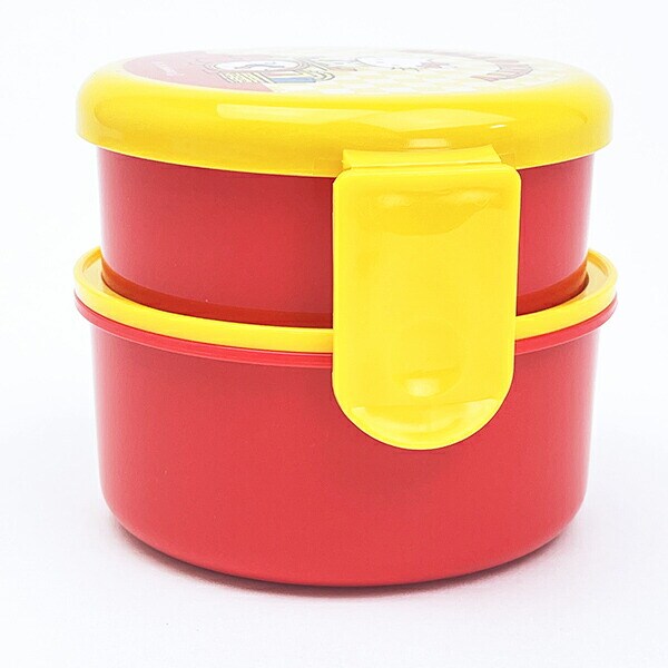 サンリオ ハローキティ 丸型ランチボックス2段（フォーク付き） お弁当箱 日本製 Sanrio