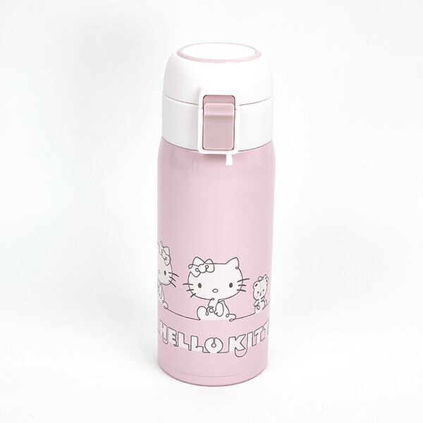 サンリオ ハローキティ ラインデザイン ワンタッチストローボトル(350ml) 水筒 ランチ Sanrio