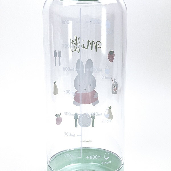 ミッフィー miffy ドリンクマーカーボトル 1000ml 1L 水筒 直飲み 水分補給 メモリ付き 透明