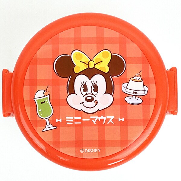 ディズニー ミニーマウス 抗菌丸型2段ランチBOX 喫茶レトロ ランチ Disney