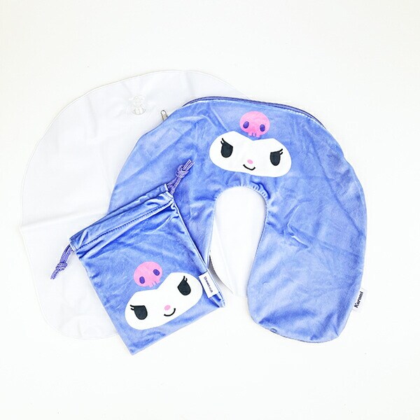 サンリオ クロミ トラベルバッグ&グッズエアーネックピロー 枕 (パープル) 旅行