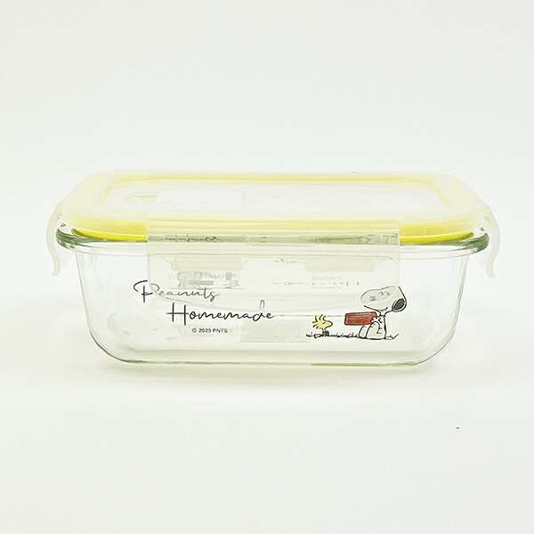 スヌーピー 水彩 耐熱ガラス製 4点ロック 保存容器 キッチン SNOOPY