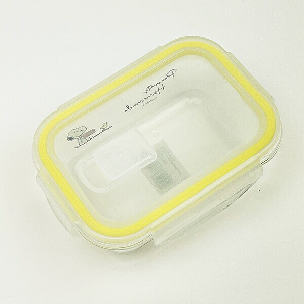 スヌーピー 水彩 耐熱ガラス製 4点ロック 保存容器 キッチン SNOOPY